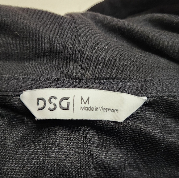 Unisex DSG Black Quilted Hooded Sweatshirt Size Medium - Picture 6 of 6